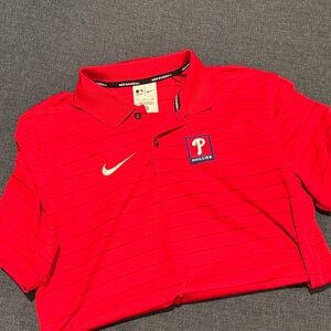 Nike phillies Bright Red Polo Shirt